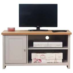 "Lancaster Compact TV Unit, Grey and Oak for TVs up to 42""" - thumbnail 4