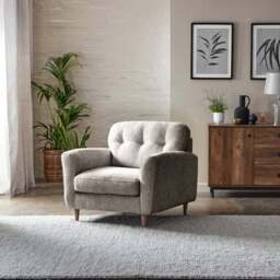 Sven Chunky Chenille Snuggle Chair - thumbnail 3