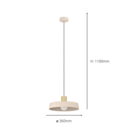 EGLO Valdiola Round Steel Pendant Light - thumbnail 3