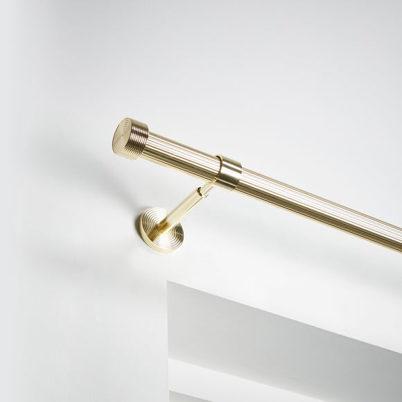 Trinity Ribbed Extendable Metal Eyelet Curtain Pole - image 1
