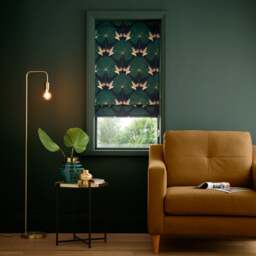 Luxe Crane Velour Blackout Roman Blinds - thumbnail 1