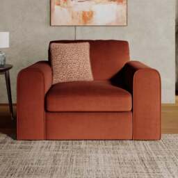 Abel Matte Velvet Snuggle Chair - thumbnail 1
