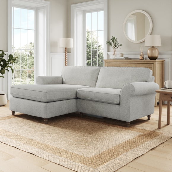 Flori Soft Chenille Corner Chaise Sofa - image 1