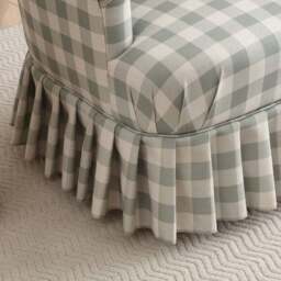 Goldie Frill Gingham Check Print Accent Chair - thumbnail 5