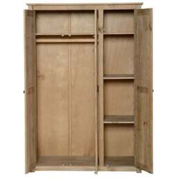 Panama Triple Wardrobe, Pine - thumbnail 2