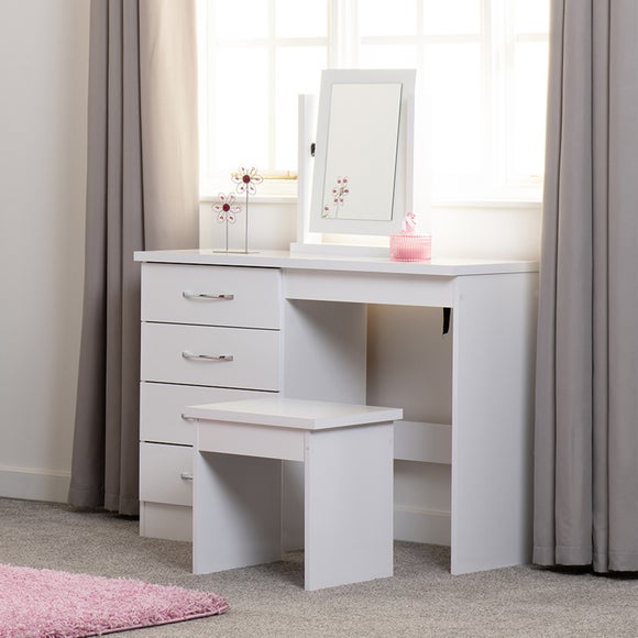 Nevada 4 Drawer Dressing Table Set with Mirror - image 1