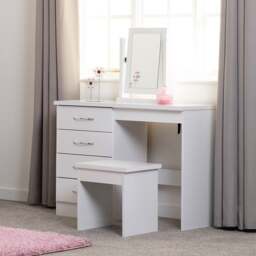 Nevada 4 Drawer Dressing Table Set with Mirror - thumbnail 1
