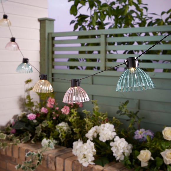 10 LED Warm White Colour Caged Solar String Lights