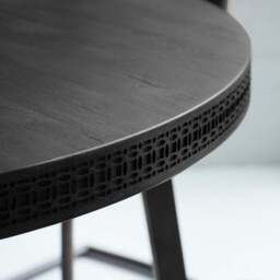 Cantwell 4 Seater Round Dining Table, Mango Wood - thumbnail 2