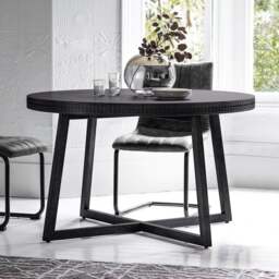 Cantwell 4 Seater Round Dining Table, Mango Wood - thumbnail 1