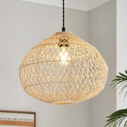 Maeve Boho Rattan Easy Fit Pendant Shade - thumbnail 1