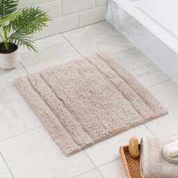 Luxury Cotton Textured Stripe Shower Mat - thumbnail 1