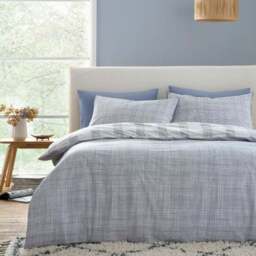 Bianca Marlow Check 100% Cotton Reversible Duvet Cover & Pillowcase Set - thumbnail 4