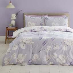Lois Floral 144 Thread Count Reversible Duvet Cover & Pillowcase Set - thumbnail 3
