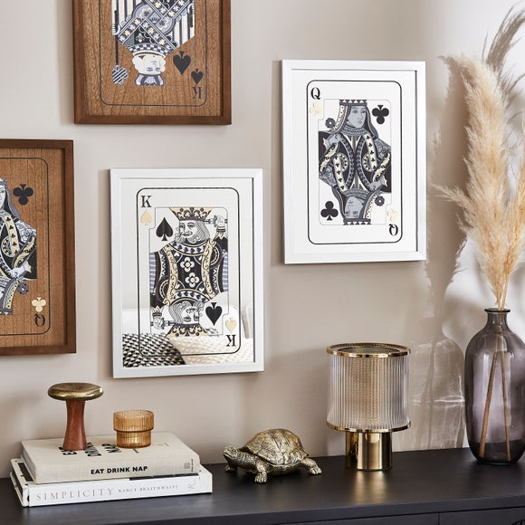 Set of 2 Mirrored Playing Card Wall Art - image 1