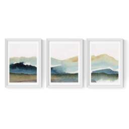 East End Prints Set of 3 Blue Ink Prints - thumbnail 2