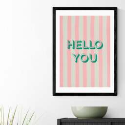 East End Prints Hello You Striped Print