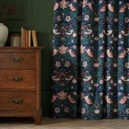 William Morris At Home Strawberry Thief Pencil Pleat Curtains - thumbnail 3