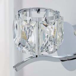 Kleio Glass Chrome Wall Light - thumbnail 3