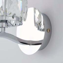 Kleio Glass Chrome Wall Light - thumbnail 4