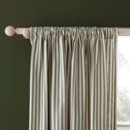 Linford Stripe Unlined Slot Top Curtains - thumbnail 1