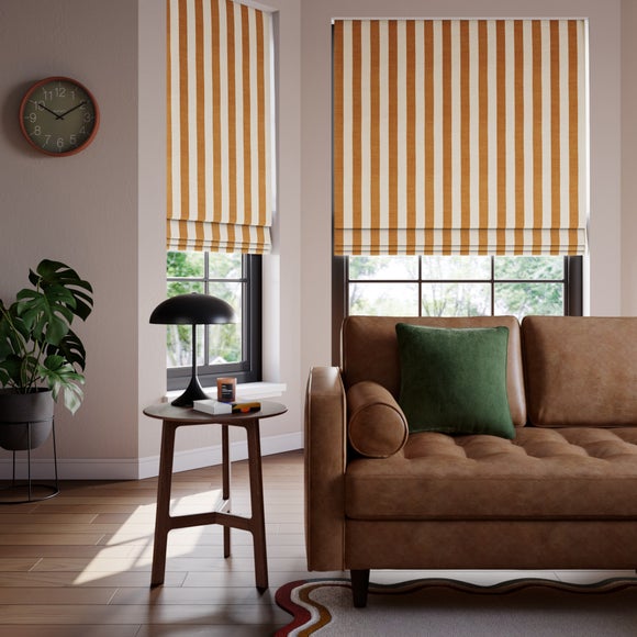 Elements Stripe Linen Look Made to Measure Roman Blind - image 1