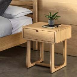 Cedar and Sage Avesta 1 Drawer Bedside Table - thumbnail 1