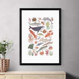East End Prints Ocean Life Chart by Kid of the Village - thumbnail 1