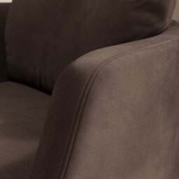 Tova Velvet Swivel Chair with Dark Burl Wood Effect Base - thumbnail 3