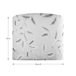 Green Leaf Embroidered Lamp Shade - thumbnail 4