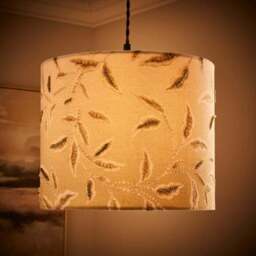 Green Leaf Embroidered Lamp Shade - thumbnail 2