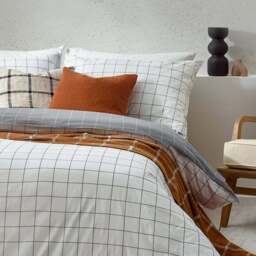 Yard Howarth Check 100% Cotton Duvet Cover & Pillowcase Set - thumbnail 2
