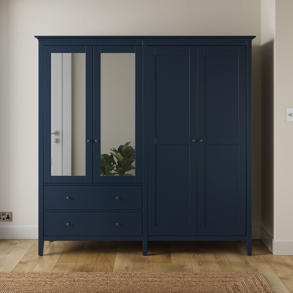 Lynton Mirrored 4 Door Wardrobe - image 1
