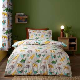 Jurassic Dinosaur Duvet Cover & Pillowcase Set - thumbnail 2