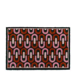 Cedar and Sage Chain Patterned Coir Doormat