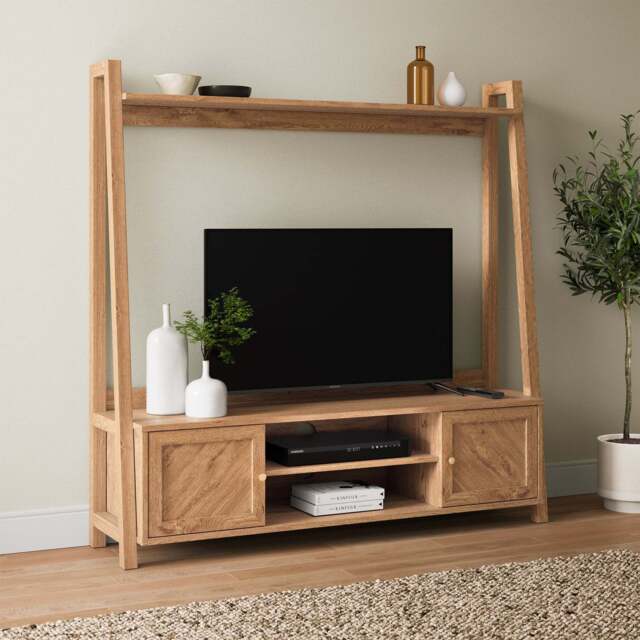 Hadley Ladder Tv Unit for Tvs Up To 60 Brown