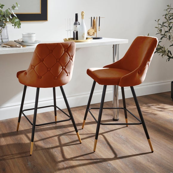 Ariana Bar Stool, Velvet - image 1