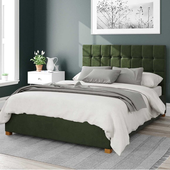 Sinatra Plush Velvet Ottoman Bed Frame - image 1