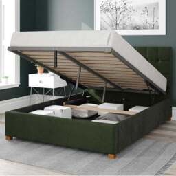 Sinatra Plush Velvet Ottoman Bed Frame - thumbnail 2