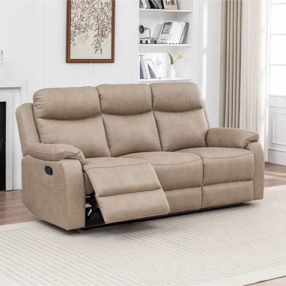 Aviemore Faux Leather 3 Seater Manual Reclining Sofa - image 1