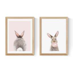 East End Prints Set of 2 Baby Bunny Prints - thumbnail 2