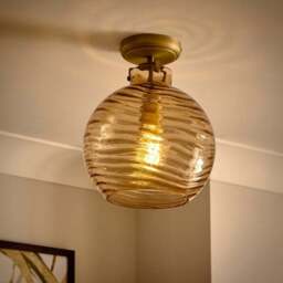 Amber Wave Semi Flush Ceiling Light - thumbnail 2