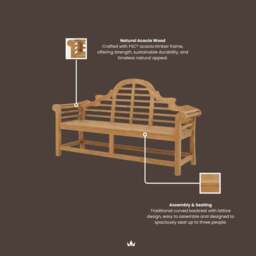 Ciara 3 Seater Bench - thumbnail 6