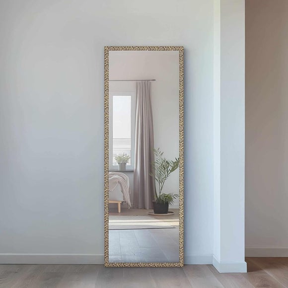 Nielsen Florentina Mosaic Effect Rectangle Full Length Wall Mirror - image 1