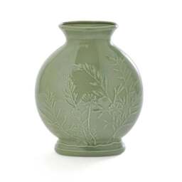 Embossed Floral Ceramic Vase - thumbnail 3