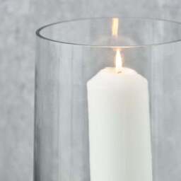 Metal & Glass Pedestal Hurricane Candle Holder - thumbnail 3