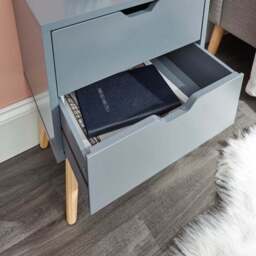 Nyborg 2 Drawer Bedside Table - thumbnail 3
