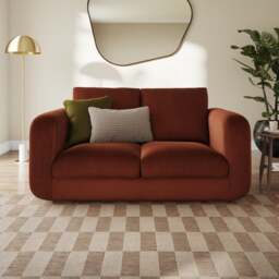 Luca Matte Soft Velvet 2 Seater Sofa - thumbnail 1