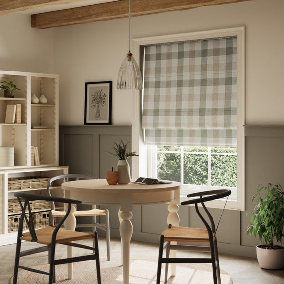 Large Check Easy Chain Roman Blind - image 1