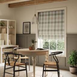 Large Check Easy Chain Roman Blind - thumbnail 1